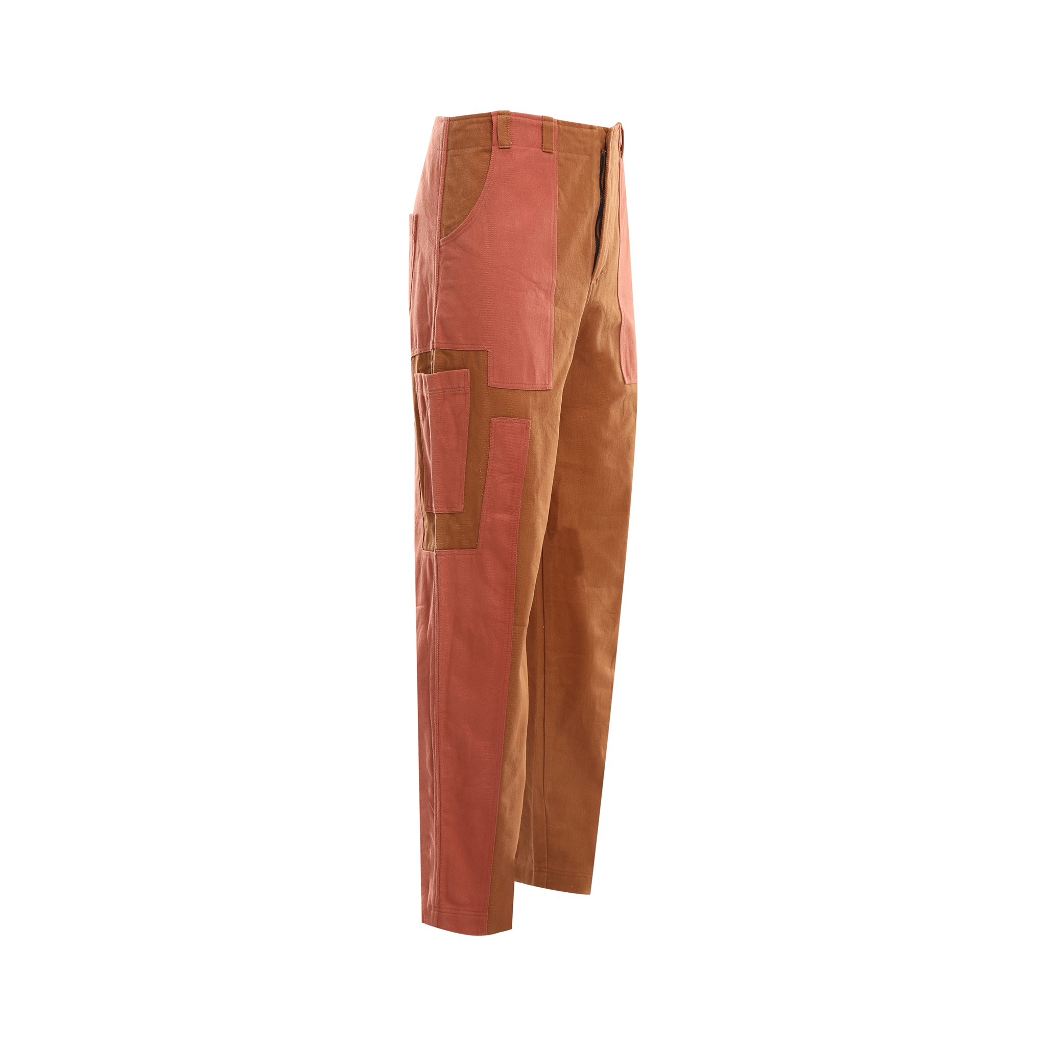 DUAL TONE PATCHED DENIM PANTS - DAUZE