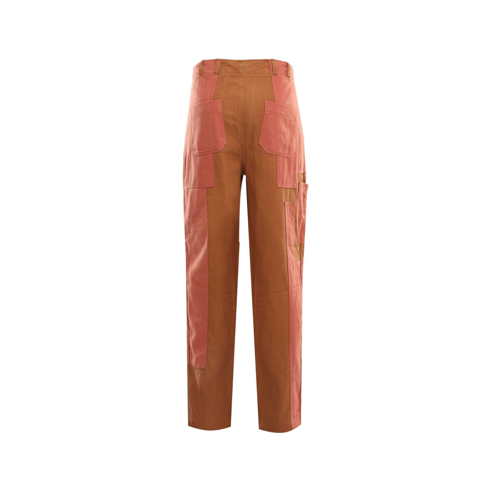DUAL TONE PATCHED DENIM PANTS - DAUZE