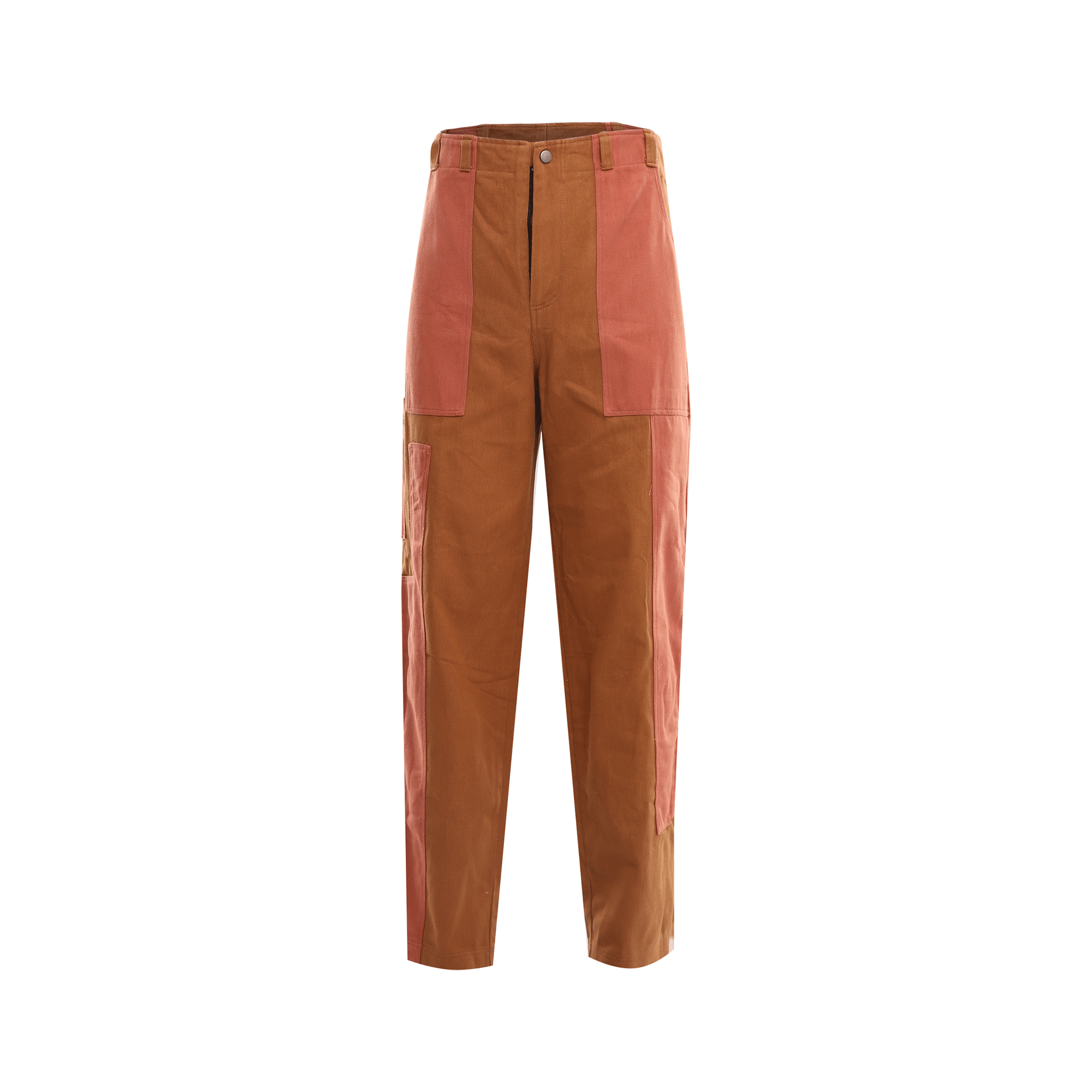 DUAL TONE PATCHED DENIM PANTS - DAUZE
