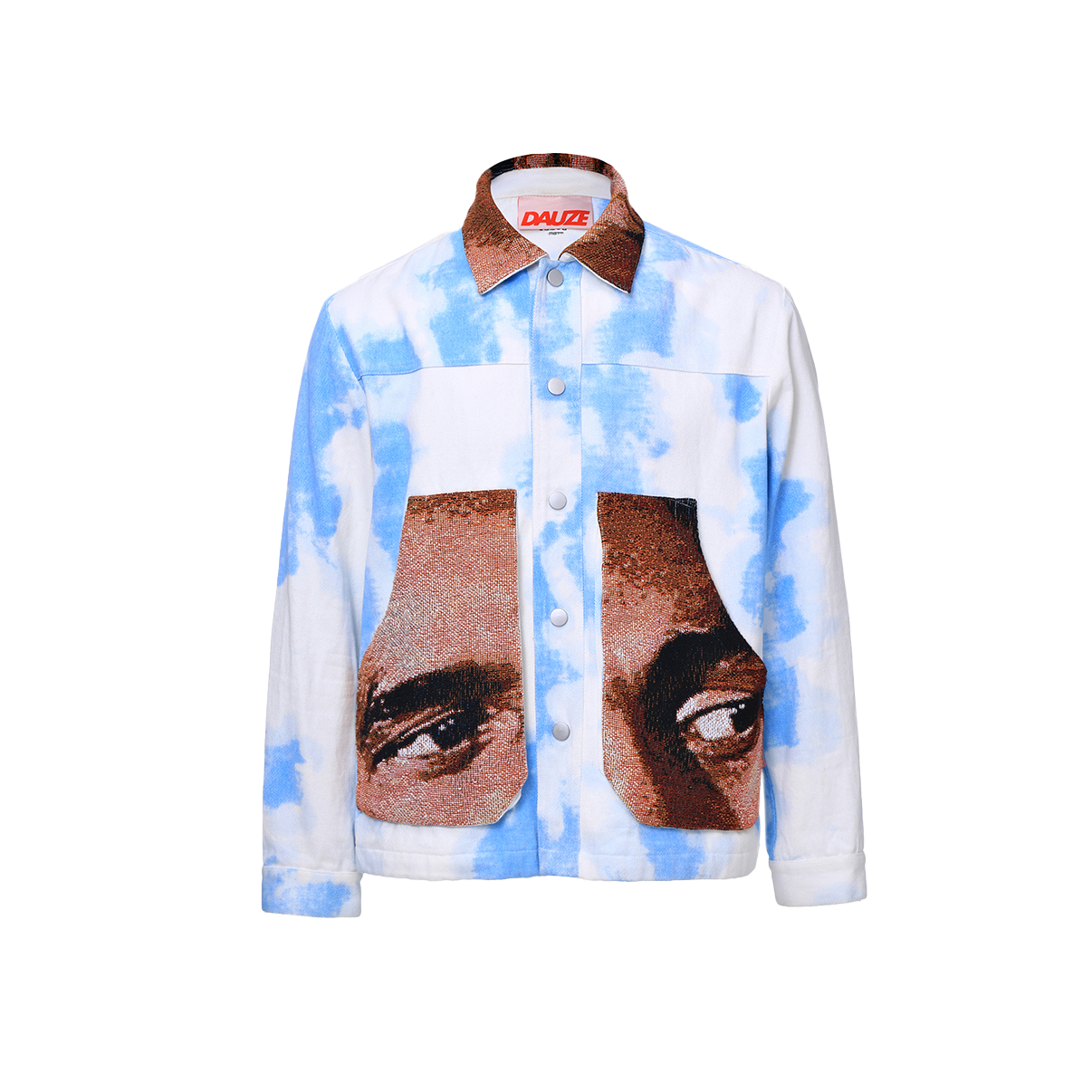 PATCHED POCKETS PATCHED DENIM OVERSHIRT - DAUZE