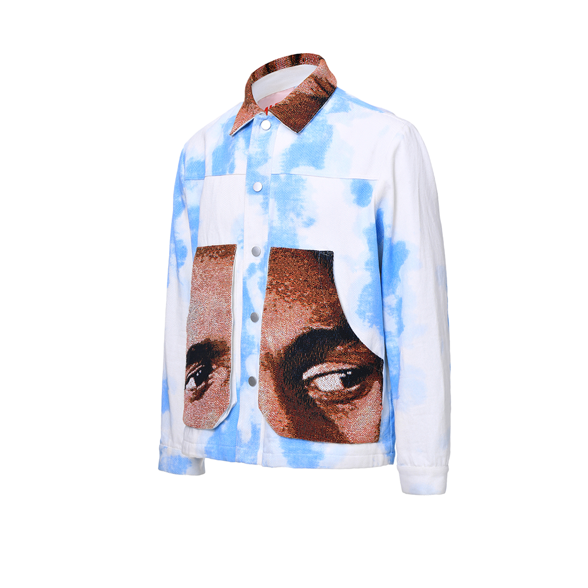 PATCHED POCKETS PATCHED DENIM OVERSHIRT - DAUZE