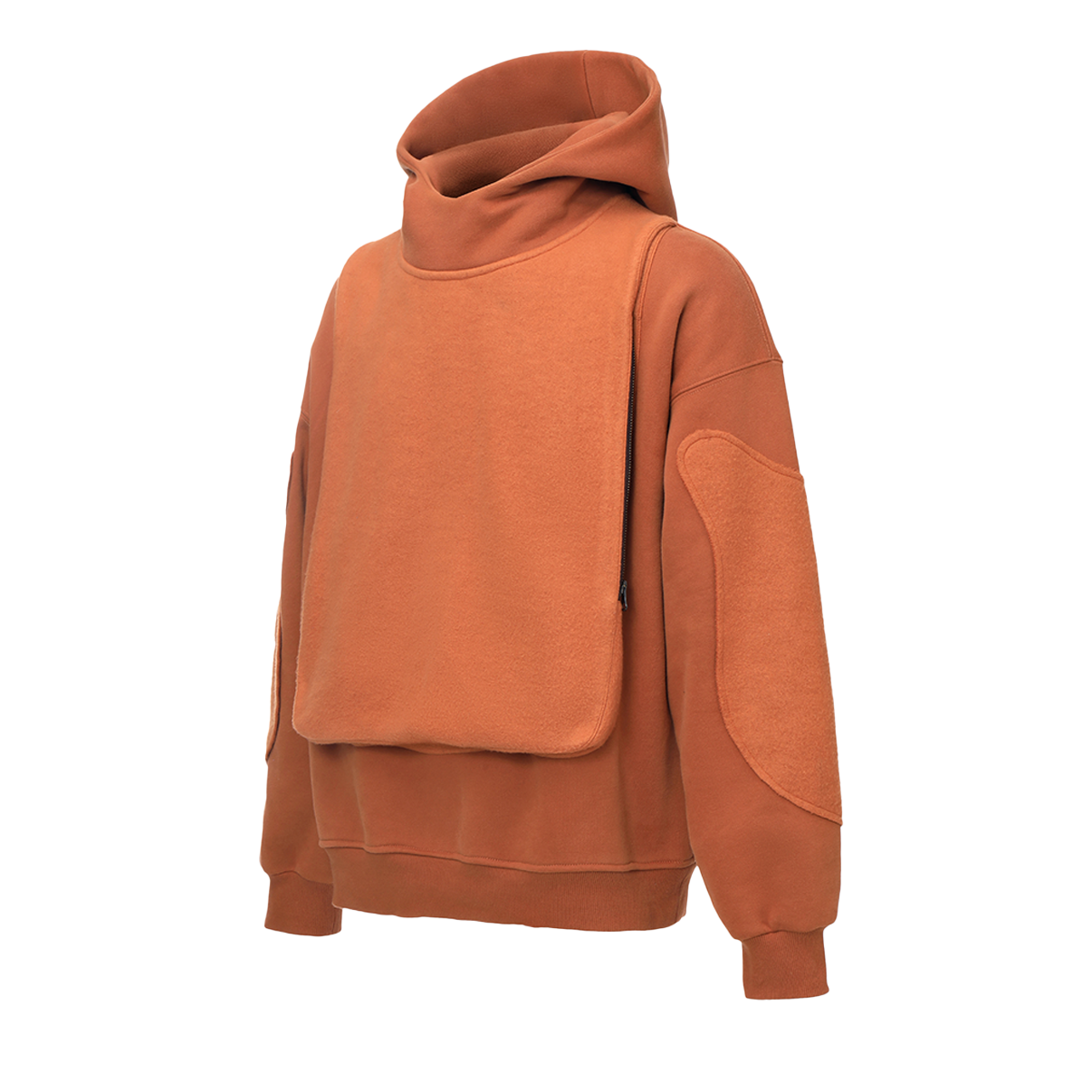 REVERSE PATCH FABRIC HOODIE - DAUZE