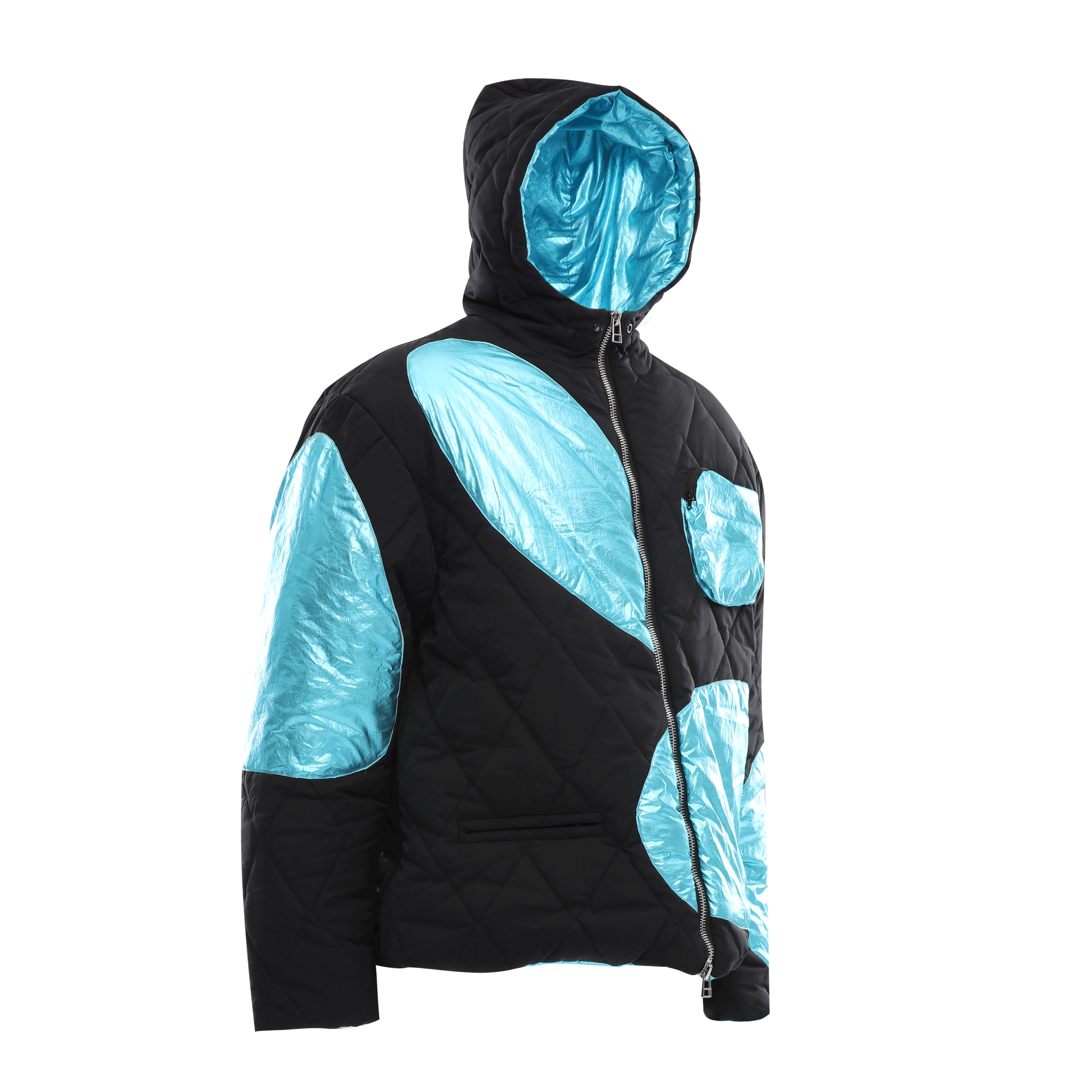 HOODED QUILTED JACKET - DAUZE