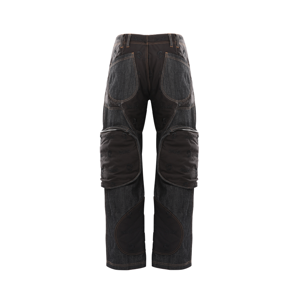 D-2 DENIM TROUSERS SKULL PRINT - DAUZE