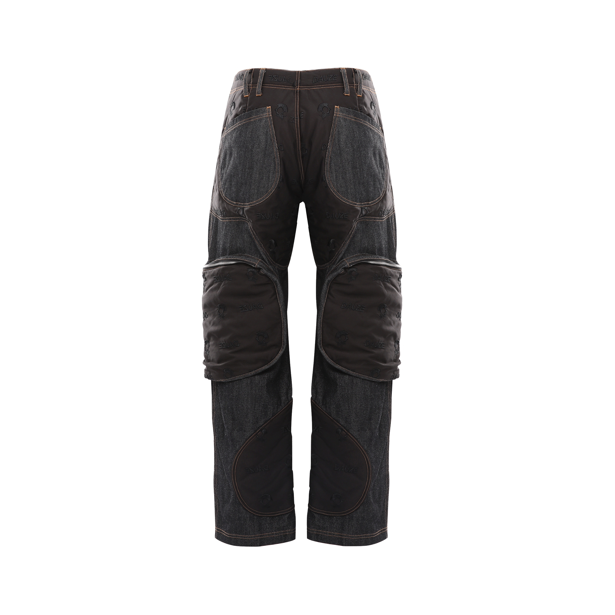 D-2 DENIM TROUSERS SKULL PRINT - DAUZE