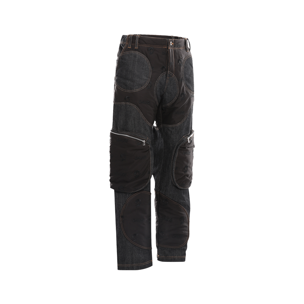 D-2 DENIM TROUSERS SKULL PRINT - DAUZE