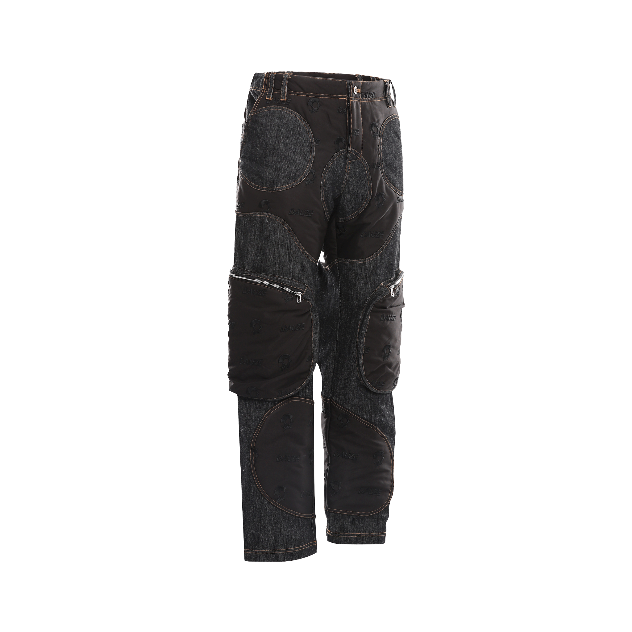 D-2 DENIM TROUSERS SKULL PRINT - DAUZE