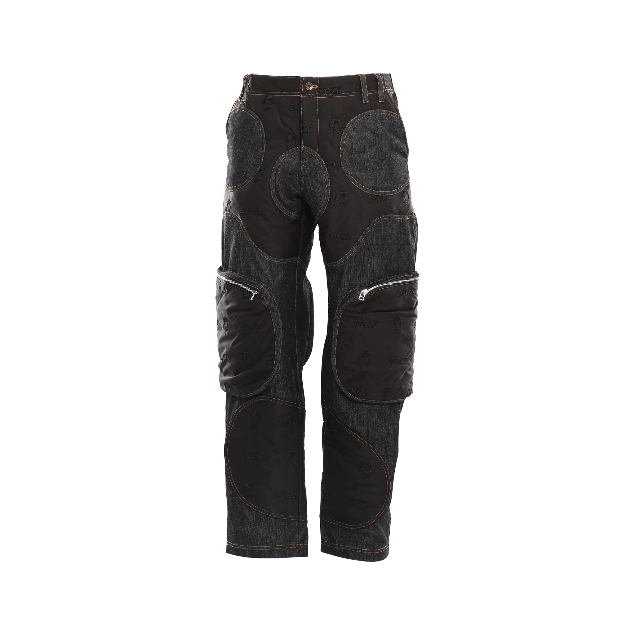 D-2 DENIM TROUSERS SKULL PRINT - DAUZE