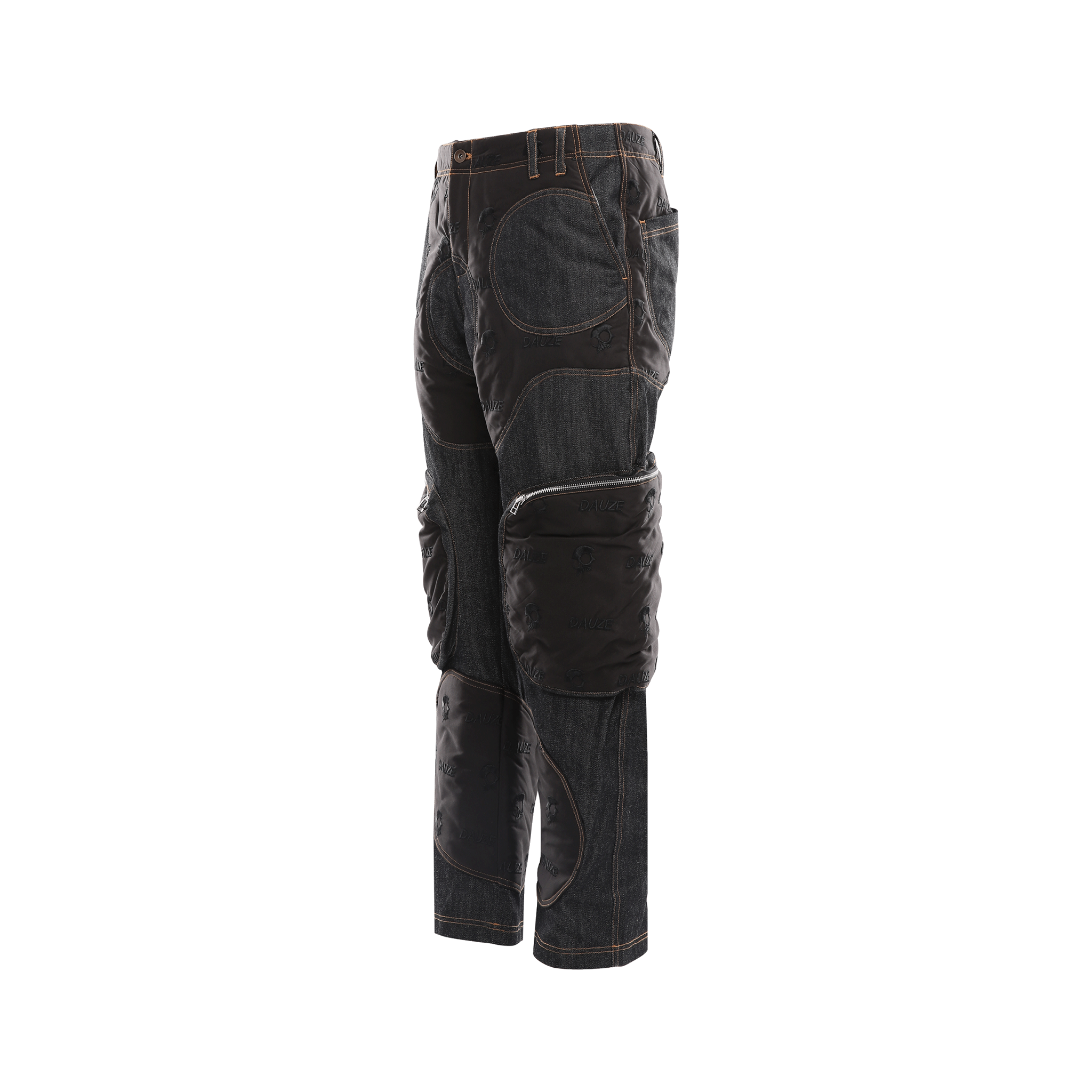D-2 DENIM TROUSERS SKULL PRINT - DAUZE