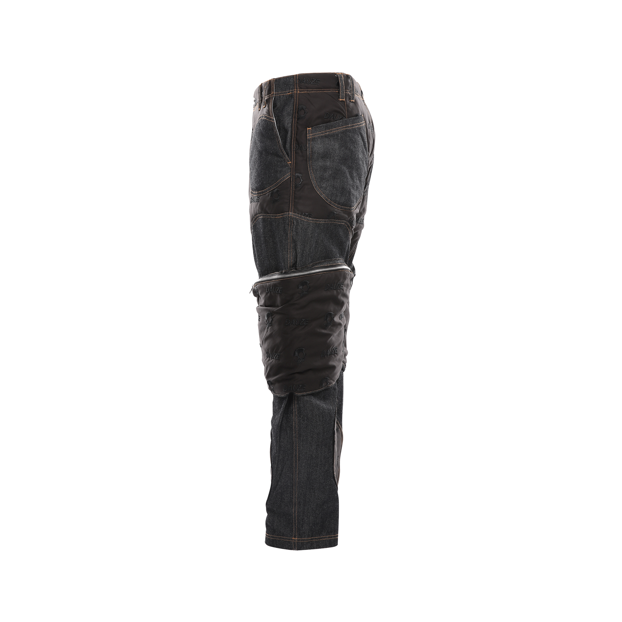 D-2 DENIM TROUSERS SKULL PRINT - DAUZE