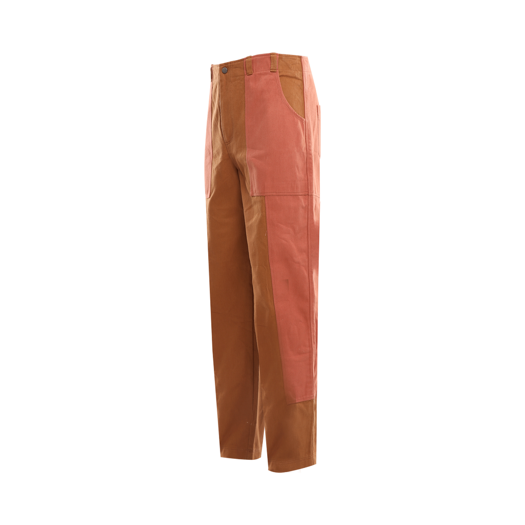 DUAL TONE PATCHED DENIM PANTS - DAUZE