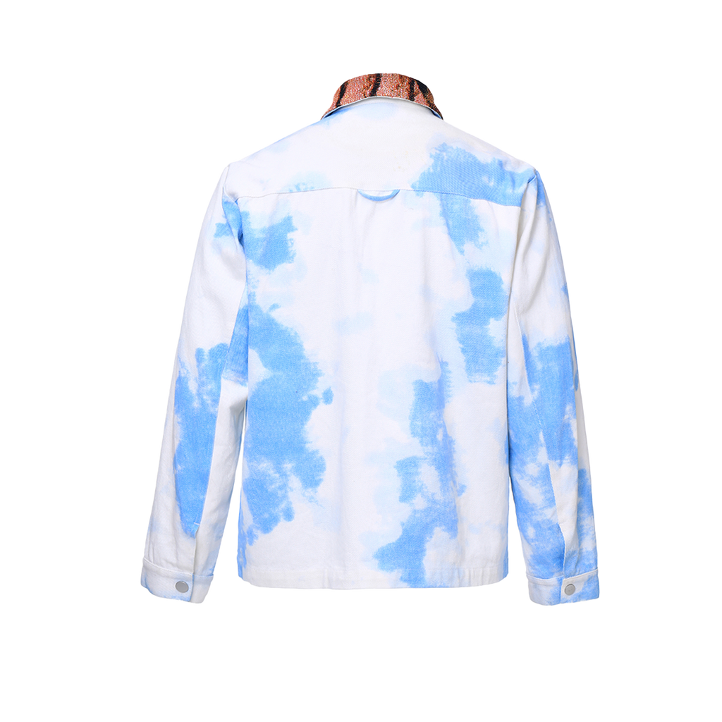 PATCHED POCKETS PATCHED DENIM OVERSHIRT - DAUZE