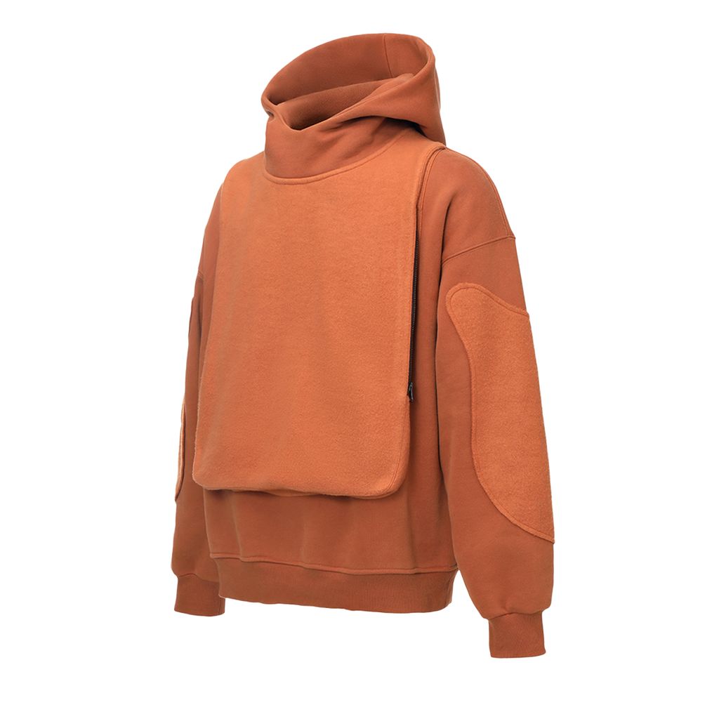 REVERSE PATCH FABRIC HOODIE - DAUZE