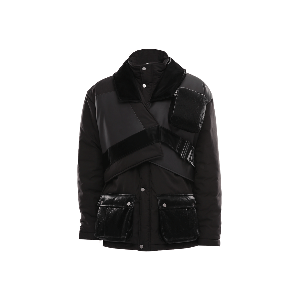 T-9 OVERSIZED VEGAN LEATHER JACKET - DAUZE