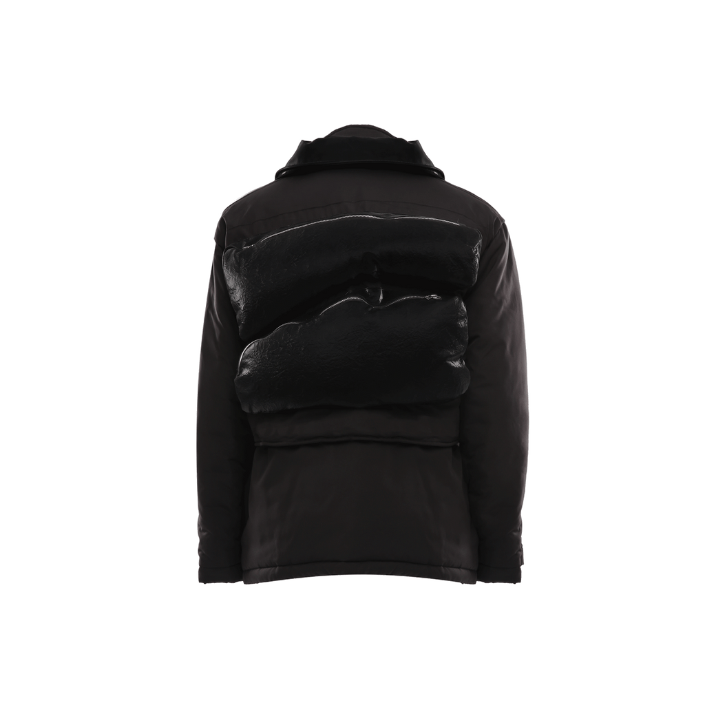 T-9 OVERSIZED VEGAN LEATHER JACKET - DAUZE